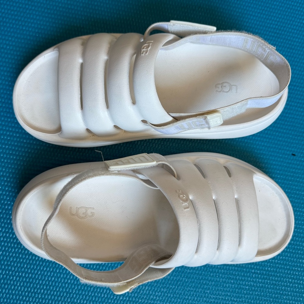 New UGG Women's Size 8 Sport Yeah Water-Resistant Slingback Sandals White